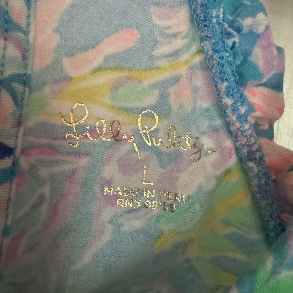 Lilly Pulitzer Ruffled Tank Top Size Large - Picture 2 of 5